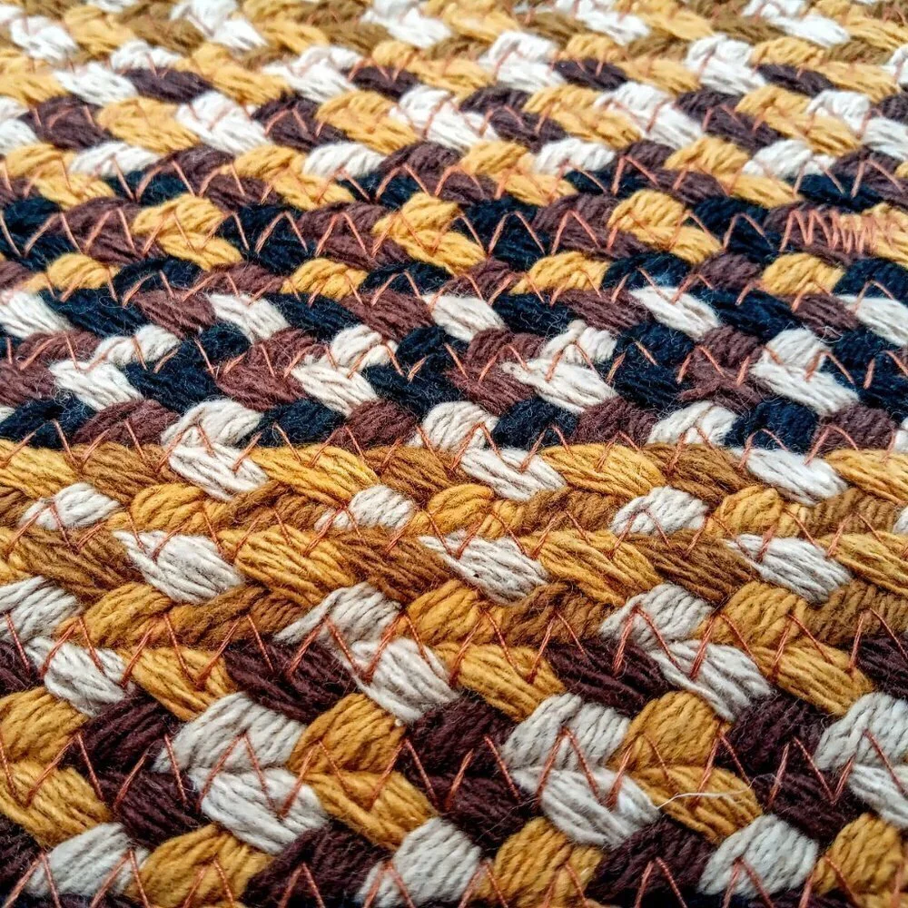 Set of 2 Handmade Braided Cotton Square Table Mats